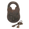 Deco 79 Brass Metal Lock And Key, 4" x 1"