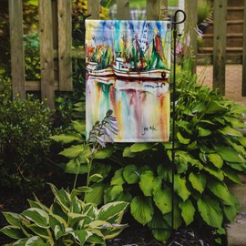 Caroline's Treasures JMK1156GF Ocean Springs Shrimp Boats Garden Flag Mailbox Flag Decorative Yard Flag Banner Outside Patio Artwork Yard Flower Beds, Garden Size, Multicolor