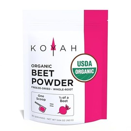 KOYAH - Polvo de remolacha cultivada en Estados Unidos (1 cucharada = 1/2 Escarabajo): 30 porciones, polvo de raíz entera