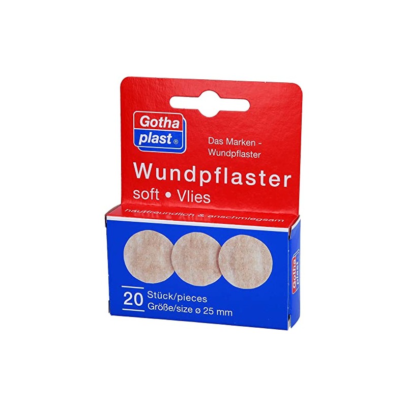 Gothaplast Soft Fleece Wound Plasters Diameter 25 mm Pack of