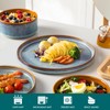 vancasso ONION Ceramic Plates and Bowls Sets, 12 Pieces Blue