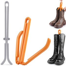 [RUITING] Boot Keeper Clip, Foldable, Support Bracket, Set of 2, Boot Shape Retainer, Can be Used in Both Boots and Shorts, Boot Stand, Boot Support Frame, Clip, Shoes, PP Material, Damage Reduction,