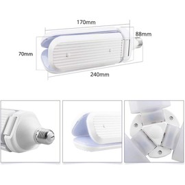 45W LED Bulbs Super Brighter 45W E27 Ceiling Fans led Bulb Lamps Foldable Household 3 Blades LED Light Bulbs, Daylight White 6000K, 90 Angle Adjustable,E27 Medium Socket Base,4000LM, Pack of 4
