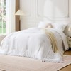 BDEUS White Ruffle Comforter Set Full Size, 3 Pieces Lightweight