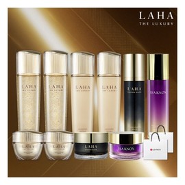 10-piece gift package: Laha The Luxury 3-piece 2-set (Skin Emulsion Cream) + Golden Black / 10종설선물패키지 라하 더 럭셔리 3종 2세트(스킨 에멀전 크림)+골든블랙