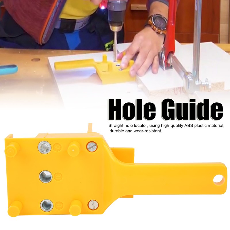 38Pcs/Set Woodworking Straight Drill Hole Locator Carpentry Drilling Guide Hand