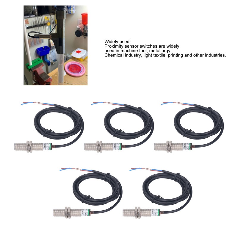 5Pcs Proximity Switch IP65 Waterproof Non Contact 2 Wire Normally
