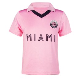 Cnins Retro Soccer Uniform for Kids 5-6Y - Mia-Mi Inspired Vintage Soccer Training Outfits for Boys & Girls (CCA-MP,6Y)