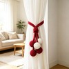 Tinsparkwin 2 Packs Cute Hanging Ball Curtain Tiebacks Crochet Cotton