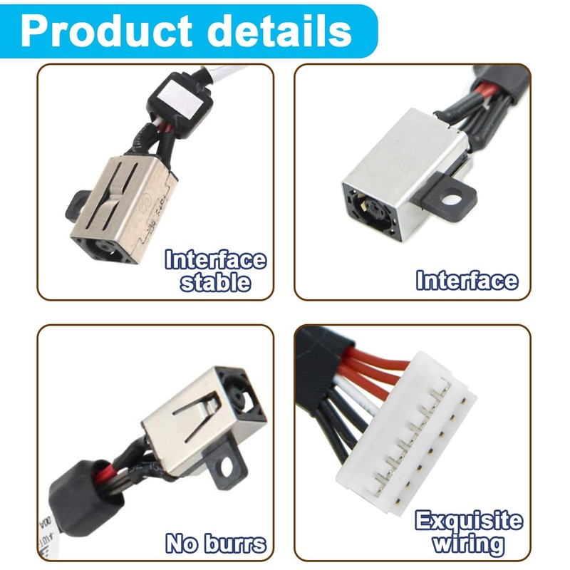 ZHUROUPU 2 Pcs DC Power Jack Charging Port Socket Plug