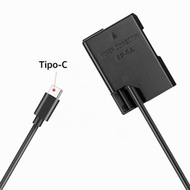 Raeisusp Connettore di alimentazione a molla PD Cavo USB-C EN-EL14a batteria fittizia EP-5A accoppiatore DC per Nikon D3100 D3200 D3300 D3400 D3500 D5100 D5200