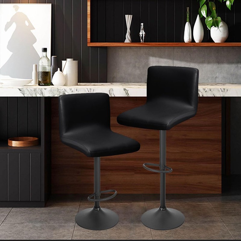 Bifaunvogel Waterproof Bar Stools Cover with Back Stretch PU Barstools