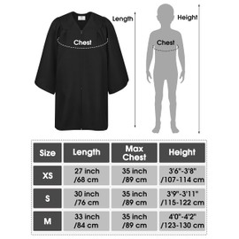 SOMSOC Matte Preschool Kindergarten Graduation Gown Cap Stole Set with 2024 Tassel Certificate for Kids