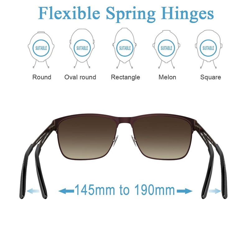 CARFIA UV Protection Mens Sunglasses Polarised Mirrored Glasses for Driving