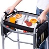 BAGSFY Clear View Walker Tray for Seniors w/Side Pockets –