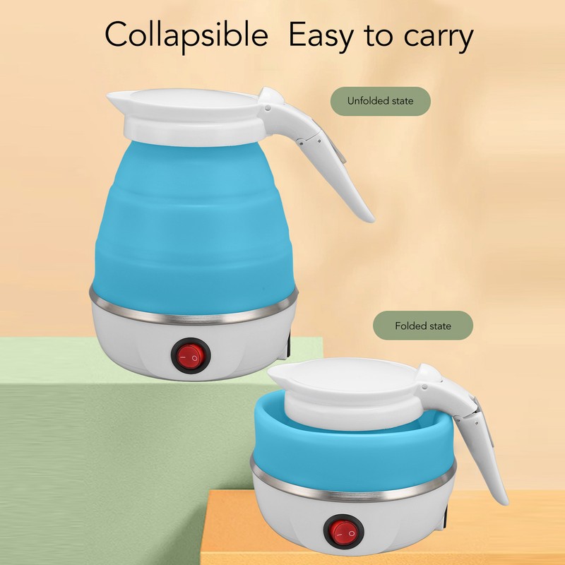 Foldable Electric Kettle Portable 600ml Compact Fast Boiling Hot Water