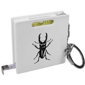 Azeeda 'Black Beetle' Keyring Tape Measure/Spirit Level Tool (KM00039626)