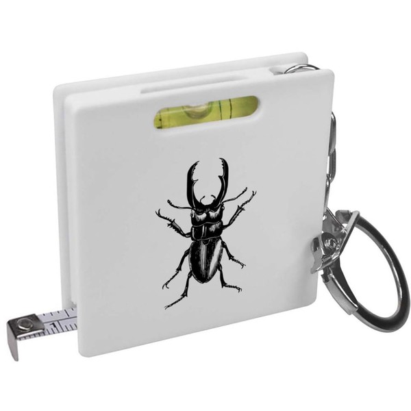 Azeeda 'Black Beetle' Keyring Tape Measure/Spirit Level Tool (KM00039626)