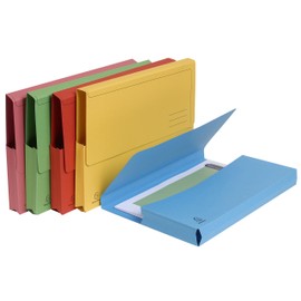 Exacompta Forever 46970E Recycled File Folders with Flap for DIN A4 Blue Angel Pack of 100 Assorted Colours