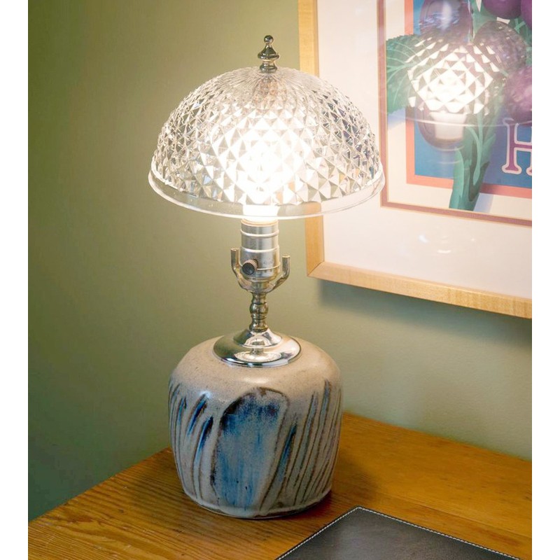 Evelots Ceiling Clip-on Light Bulb Shade-Lamp-Dome-Diamond Cut-Acrylic-Set/4