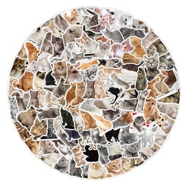 Cute Cat Sticker Set 100 Pieces Cute Decoration for Car Laptop Skateboard Bicycle Moped Motorcycle Bicycle Computer Suitable for Adults Children