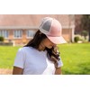 Funky Junque Rhinestone Net Mesh Baseball Cap - Rose