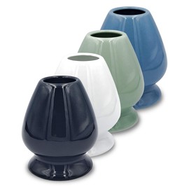 MATCHA PASSION Kusenaoshi Black Ceramic Broom Holder for Japanese Tea Ceremony Matcha Preparation