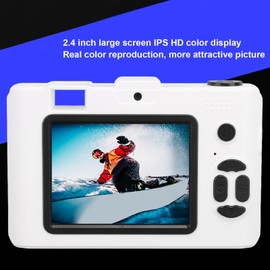 1080P Digital Camera for Photography, 16X Digital Zoom Dual Lens Vlogging Camera with 2.4 Inch HD Color Screen, 50MP Anti Shake Compact Camera for Travel (Black)