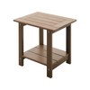 Meluvici Double Adirondack Outdoor Side Table Weather Resistant, Outdoor Rectangular