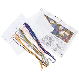 DMC Strawberry Thief Cross-Stitch Kit, Includes Six-Strand Embroidery Thread, Embroidery Needle, 14ct Aida Fabric and Instructions