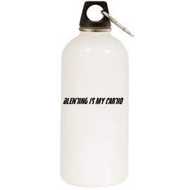 Los Drinkware Hermanos Blending is My Cardio - White Water Bottle with Carabiner 20oz