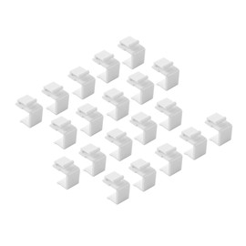 TENINYU (20-Pack) Blank Keystone Jack Inserts for Wall Plate, White