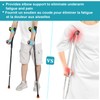 Antdvao Forearm Crutches Pair, Folding Forearm Crutches Lightweight Adjustable，with Rubber
