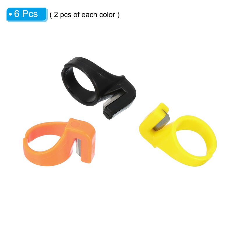 PATIKIL Plastic Quilting Sewing Thread Cutter Rings Set of 6