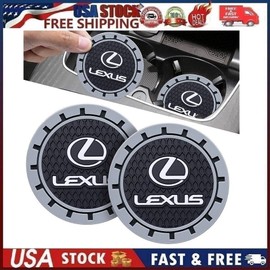 Unbranded 2 pk Cup Mat Car Drink Holder Insert Silicone Coaster Set for Lex_us Style 1