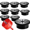Desk Grommet Kit - 8 PCS 2 Inch Black ABS