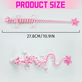 3D Printed Cherry Blossom Dragon, 11.8in Realistic Articulated Movable Model Decorative Fantasy Dragon Decor Cherry Dragon Toys, Executive Desk Toy Desk Decor and Collectible