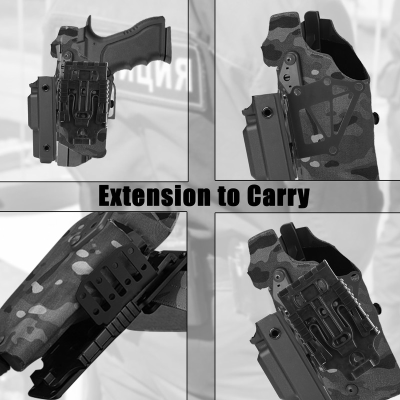 NIRIAHO Tactical Universal Duty Holster Extended Support Holder with Tourniquet