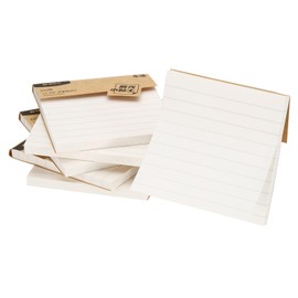 M&G Haftnotizen, 7,6 x 7,6 cm, 6 Stück Notizblöcke, selbstklebend, starke Haftkraft für Zuhause, Büro, Klassenzimmer, Bücher, Notizbuch, weiß mit Linien