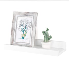 YOYAI Decorative Shelf, Wall Shelf, Wall Shelf, Natural, U-Shaped, Expanding Storage Space, Mounting with Screws, Electric Drill Required (1, White, 11.8 inches (30 cm)