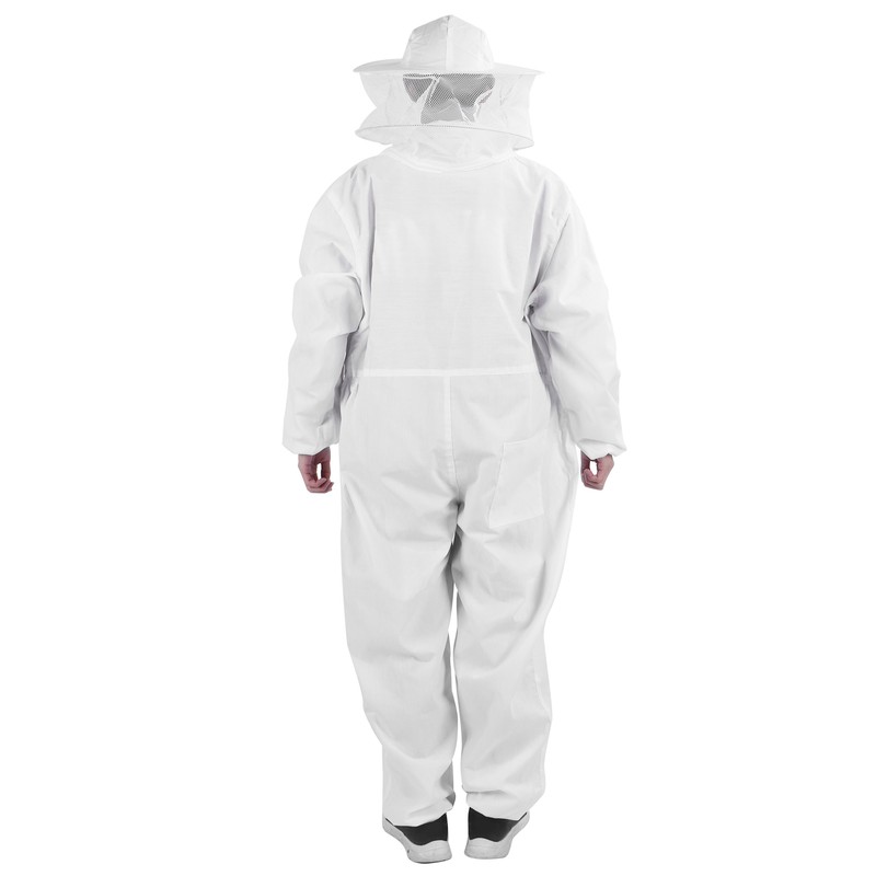 OnePiece Beekeeping Suit Protective Clothes with Dual Zippers Beekeeping Supplies