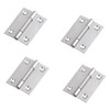 Leliafleury 4Pcs Folding Door Hinges 50mm(2 inch) Stainless Steel Butt
