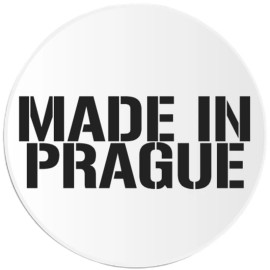 Kiwi Gifts Made In Prague - 100 Pack Circle Stickers 3 Inch - Czech Republic