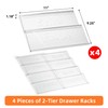 PanPanPal Spice Drawer Organizer, 4 Tier- 4 Pack Clear Acrylic