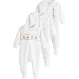 NEXT 100% Cotton Pyjamas Pack of 3, White
