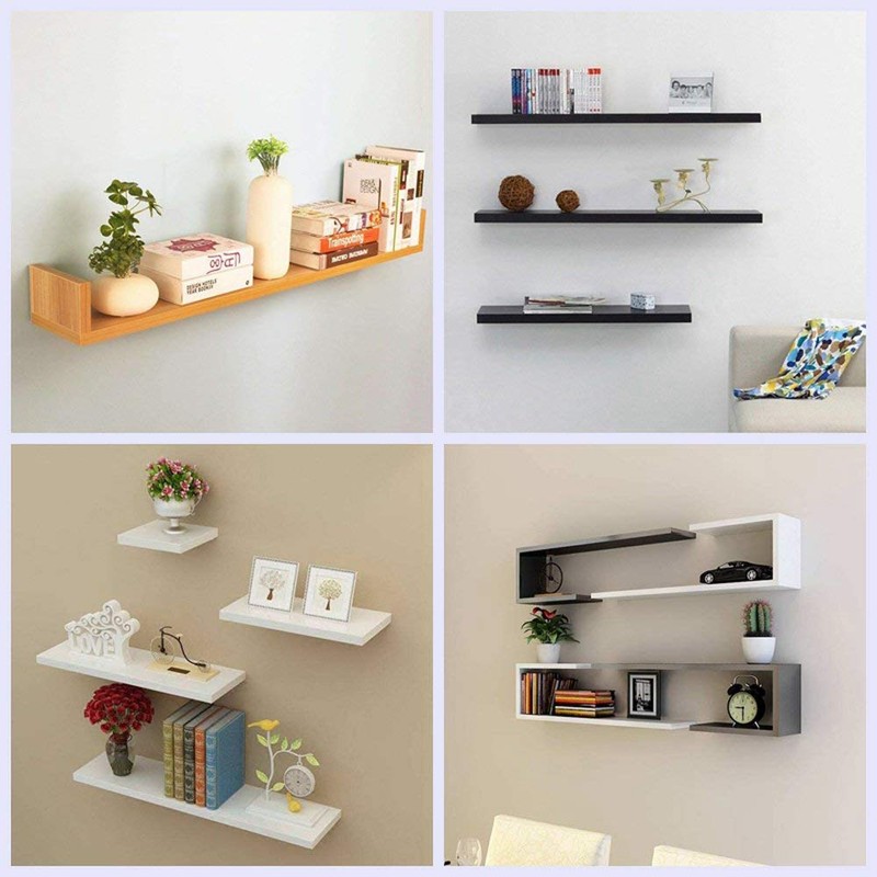 SpzcdZa 4pcs 6-2/5" Floating Shelf Invisible Support Bracket,Hidden Shelf Support