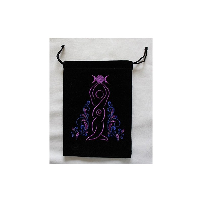 Kheops Goddess Unlined Black Velvet Tarot Bag