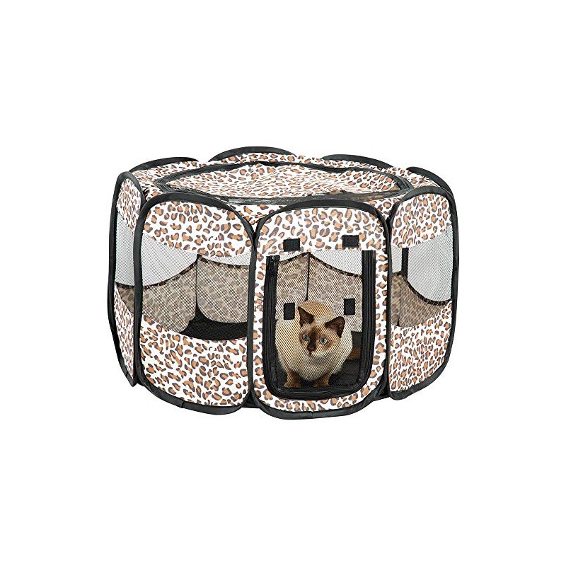 Lexi Home Etna Portable Small Pet Playpen for Dogs or