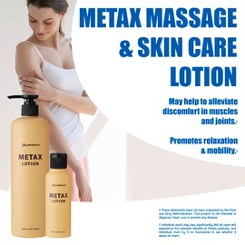 Phiten Metax Massage and Skin Care Lotion - Muscle Rub for Neck, Shoulder, Back, Leg or Foot - Muscle and Joint Support Body Care Lotion - 4.05 fl oz