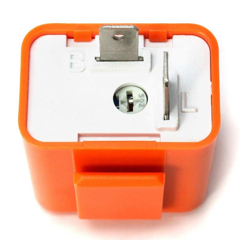2 Pcs Universal 12V 2-Pin Flasher Relay, Motorcycle LED Turn